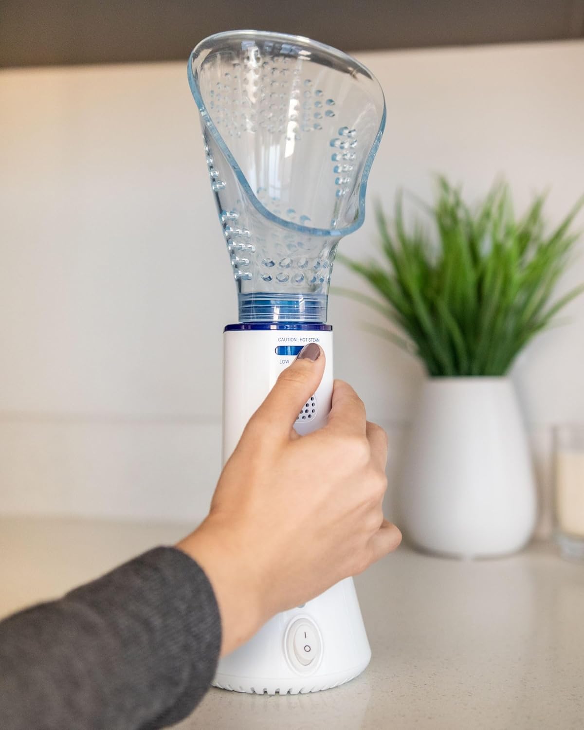 Crane x Halls Personal Vaporizer Steam Inhaler, Throat Steamer, Warm Steam Sinus Inhaler for Congestion and Cough Relief