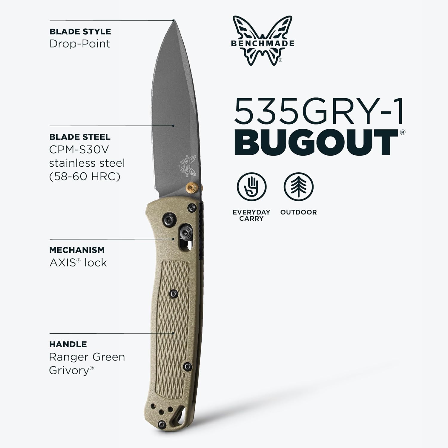 Benchmade - Bugout 535 EDC Folding Knife