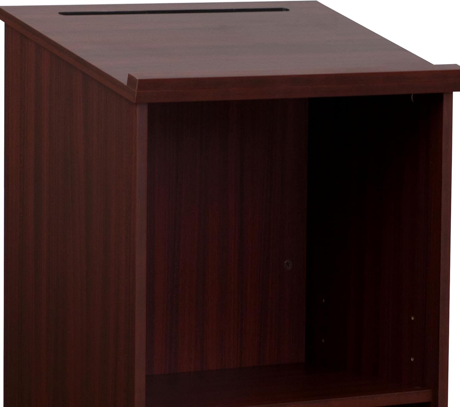 Flash Furniture Stand-Up Wood Lectern, 45-3/4inH x 23inW x 15inD, Mahogany