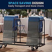 Flash Furniture Hercules Series Commercial-Grade Plastic Folding Chair - 650LB Weight Capacity