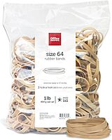 Office Depot - Rubber Bands - Rubber Bands, #64, 1 lb Bag - Rubber Bands in 1 lb Bags - Size 3-1/2" x 1/4" x 3-1/2" x 1/4" - 9" x 11" x 2" - crepe