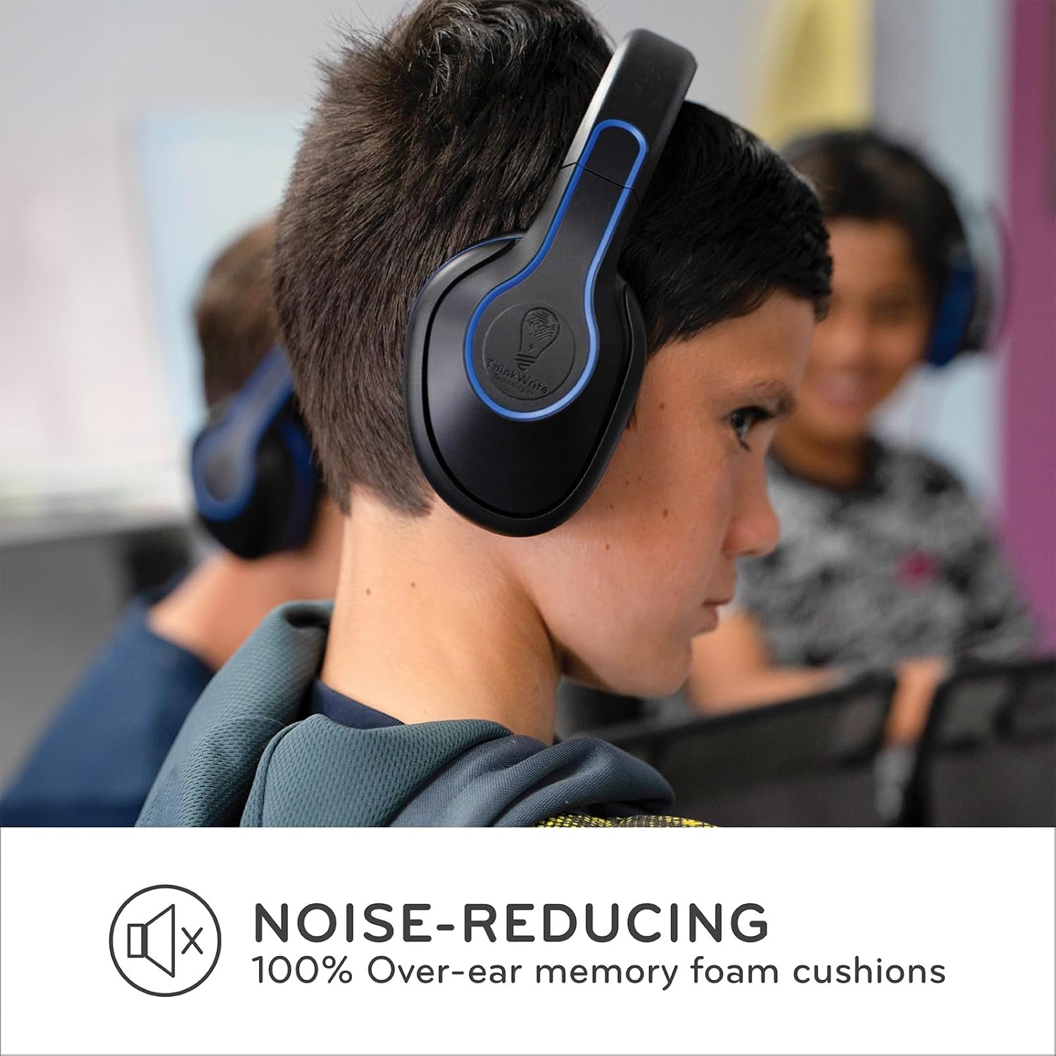 ThinkWrite Technologies REVO TW300, Premium Wired Over-Ear Headphones, Noise Reducing Headphones with 3.5mm Jack