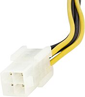 StarTech.com 6 Inch 4 Pin to 8 Pin EPS Power Adapter with LP4 - F/M - ATX to EPS Power Adapter (EPS48ADAP), Black