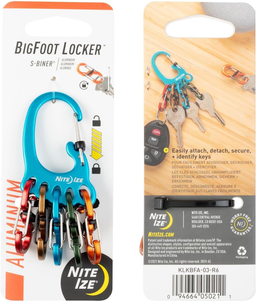NITE IZE BigFoot KeyRack Aluminum Key Holder