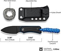 CIVIVI Baby Banter Fixed Blade EDC Knife with Kydex Sheath