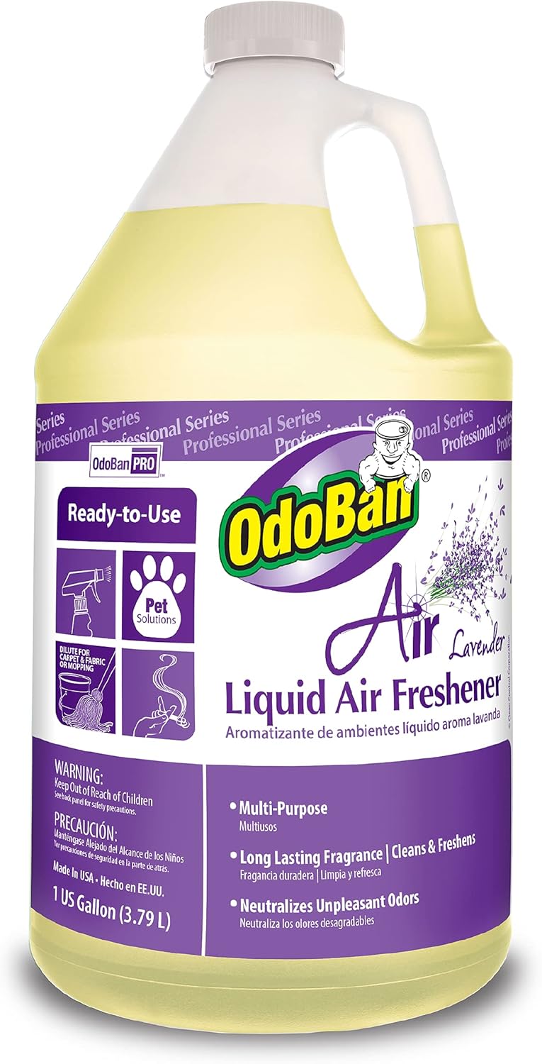 OdoBan Professional Series Ready-to-Use Air Lavender Liquid Air Freshener, Made in the USA, Lavender Scent
