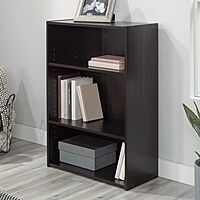 Sauder Beginnings 3-Shelf Bookcase with Adjustable Shelves