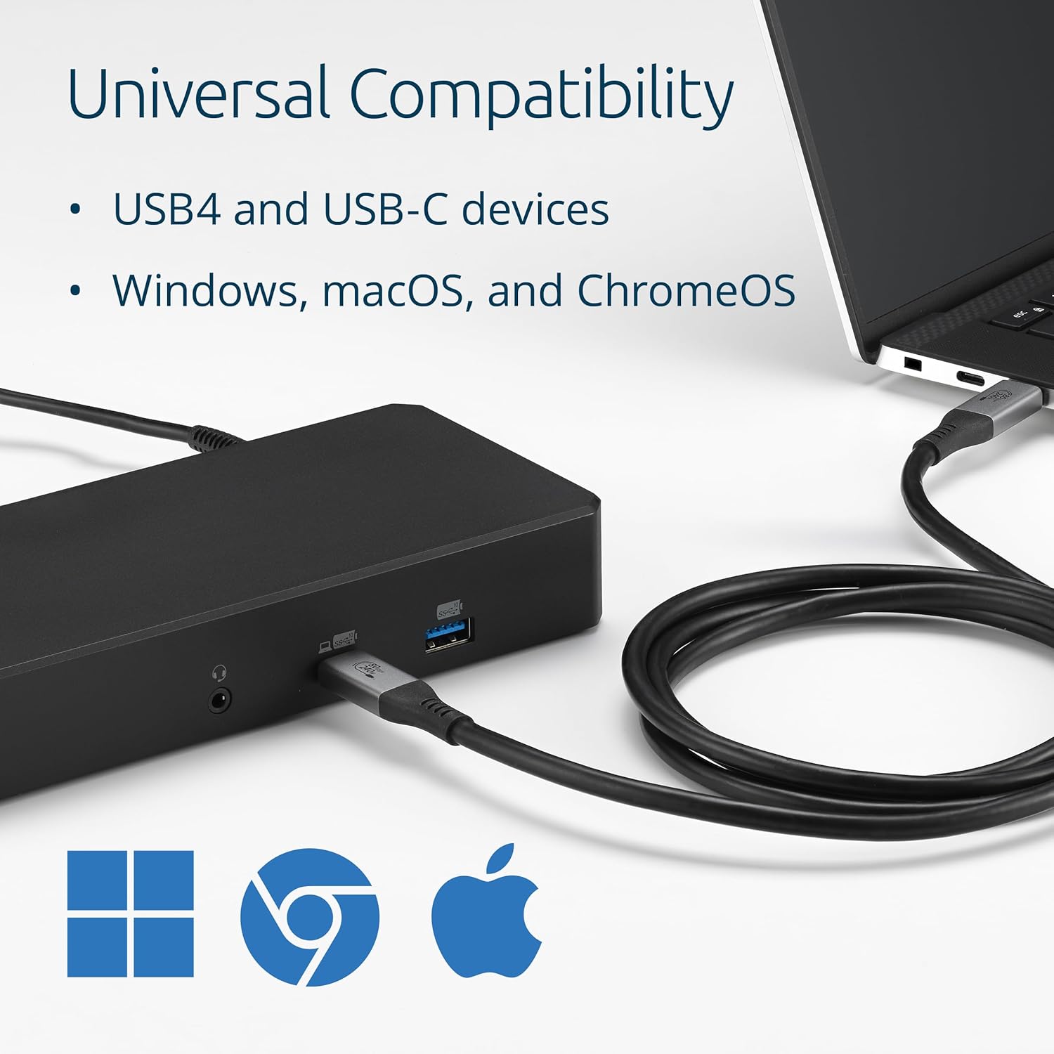Kensington USB4® Cable 1.5m, 80Gbps, Supports up to 8K Video, up to 240W Power Delivery (PD 3.1)