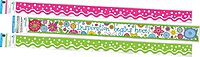 Barker Creek Double-Sided Border, Scalloped & Straight Edge, Garden Oasis, Trim Out Bulletin Boards and Create Colorful Displays with 113' of Designer Double-Sided Border, Set of 3 (4027)