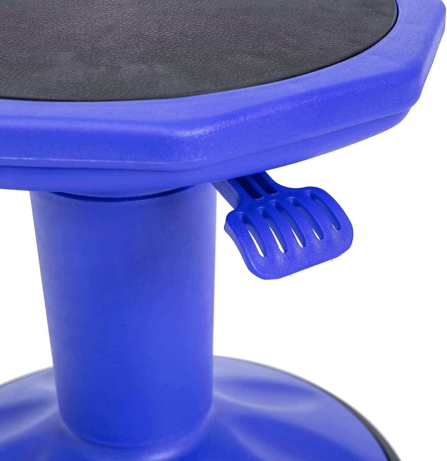 FLASH FURNITURE Carter Adjustable Height Active Learning Stool, Backless Wobble Stool with 360-Degree Swivel, 14-18 in H