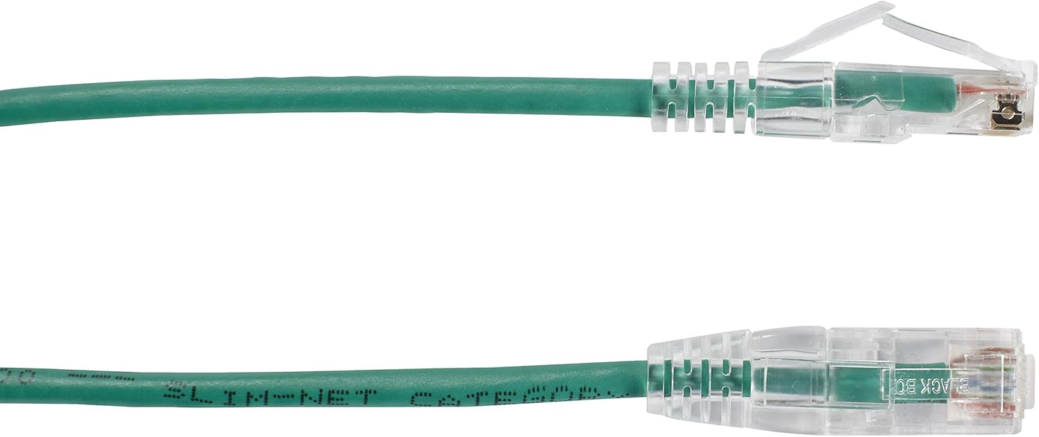 Black Box Slim-Net Cat.6a Patch UTP Network Cable - 7 ft, Green