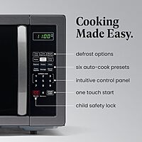 Farberware Countertop Microwave Oven 1000 Watts with LED Lighting & Child Lock