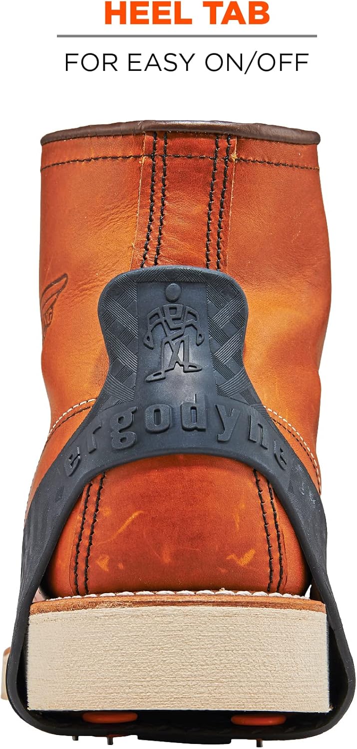 Ergodyne TREX 6300TC Slip-On Ice Traction Cleats with 8 Tungsten Carbide Studs