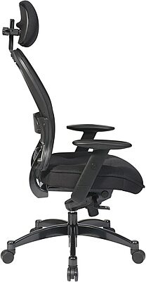 Office Star Professional Air Grid Mesh High-Back Office Chair With Headrest, Black