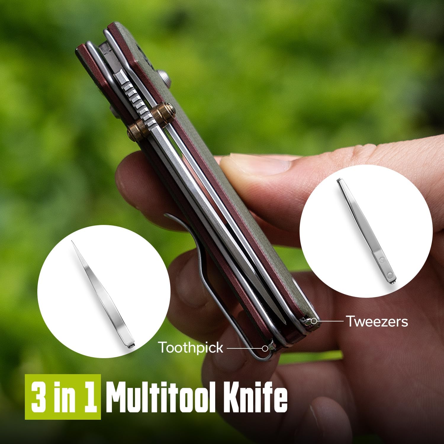 CIVIVI Small Pocket Knife for EDC, Baby Banter 2 - TG Crossbar Lock folding Knife with 2.34" 14C28N Blade Two-toned G10