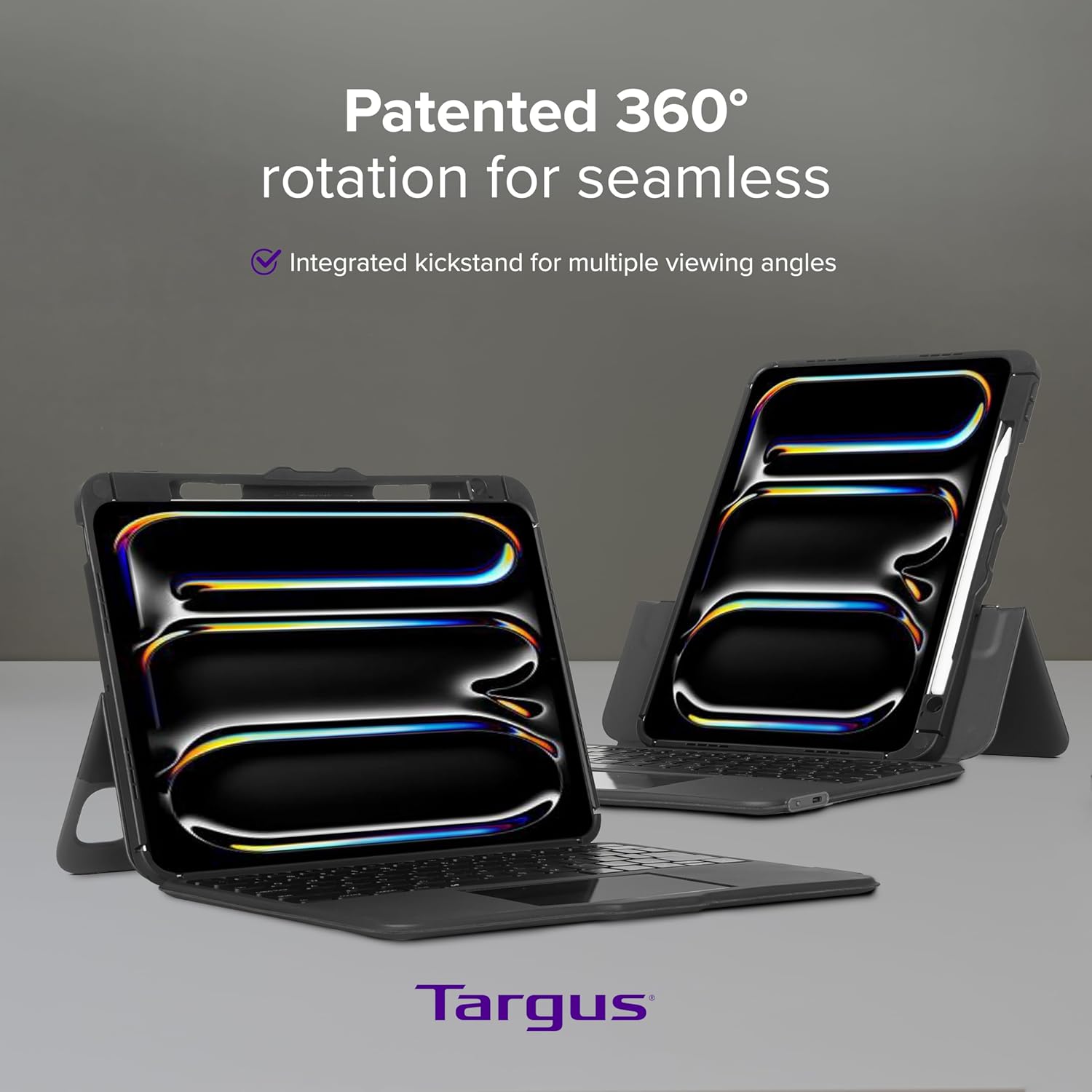 Targus VersaVu Bluetooth Keyboard Case for iPad Pro 11-inch (M4) – 360 Degree Rotation, Backlit Keys, Multi-Touch Trackpad