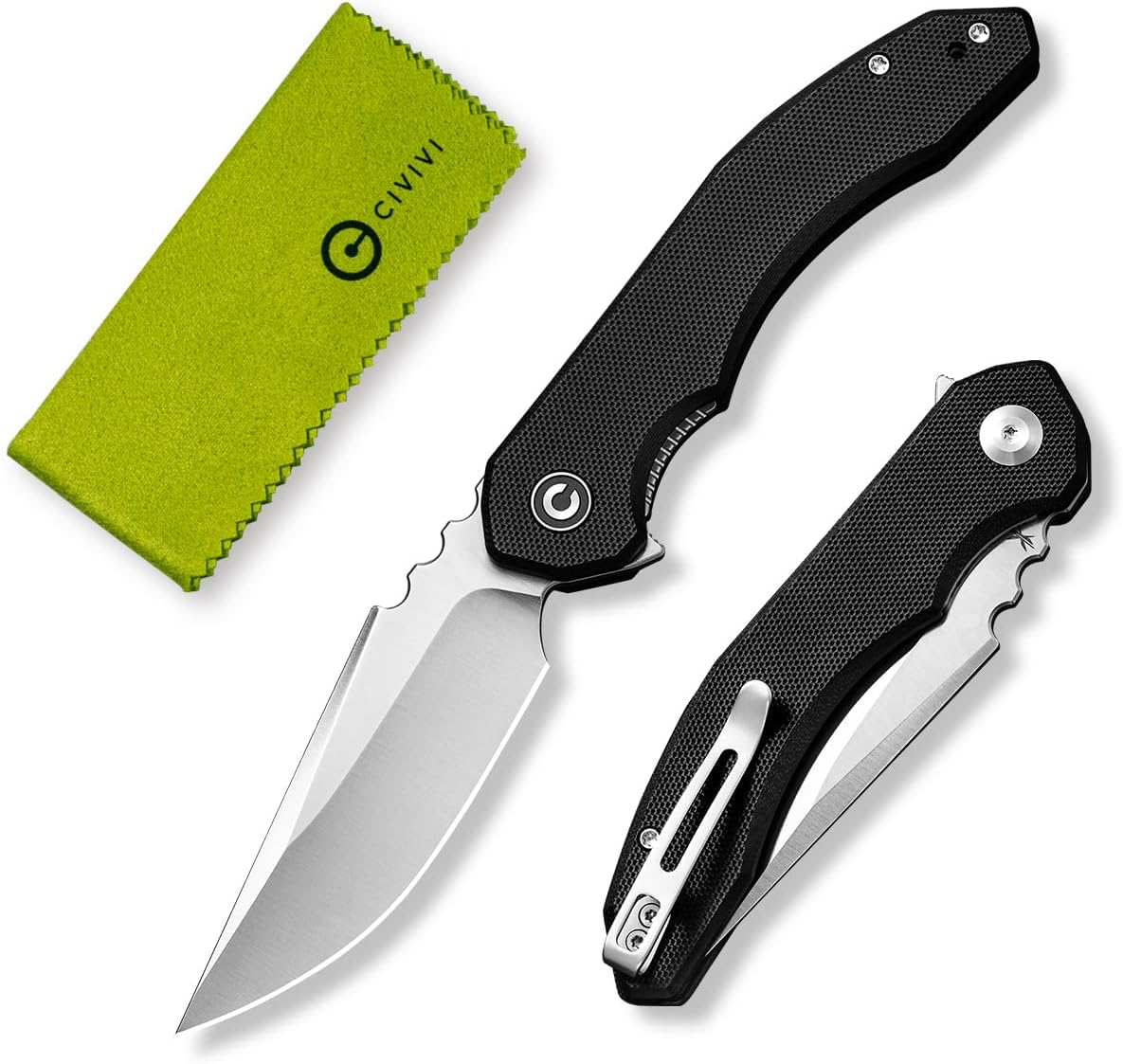 CIVIVI Bluetick Folding Knife for EDC, Pocket Knife with 3.47" 14C28N Blade G10 Handle