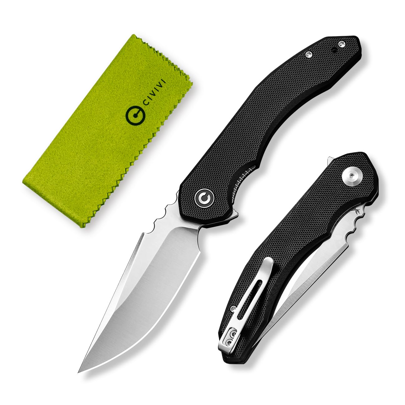 CIVIVI Bluetick Folding Knife for EDC, Pocket Knife with 3.47" 14C28N Blade G10 Handle