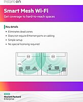 HPE Networking Instant On Access Point AP22 2x2 WiFi 6 Indoor Wireless Access Point | Long Range, Secure, Smart Mesh Support | Power Source Not Included | US Model (R4W01A) Power Adapter Not Included