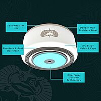 TOADFISH Non-Tipping Dog Bowl - Double-Walled Stainless Steel with SmartGrip