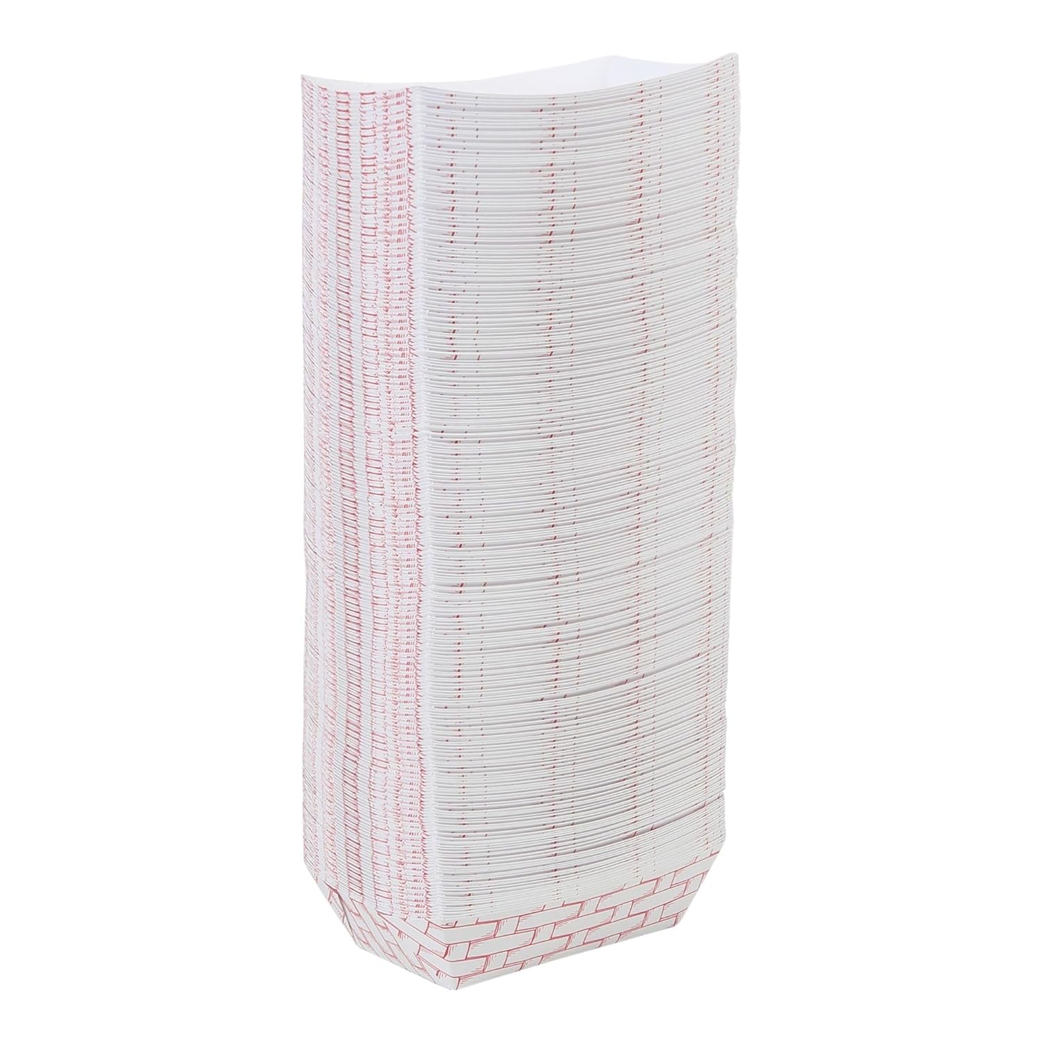 Boardwalk 30LAG200 Paper Food Baskets, 2lb Capacity, Red/White (Case of 1000)