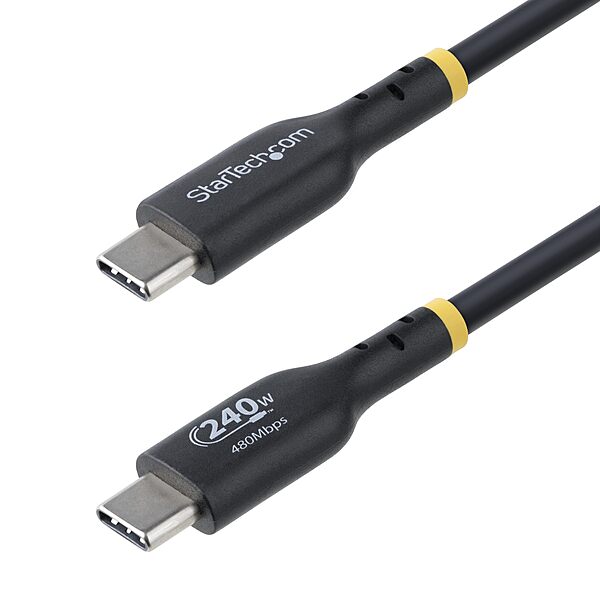 StarTech.com USB-C Charging Cable, USB-IF Certified, 240W PD 3.1 EPR