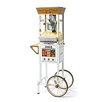 NOSTALGIA Vintage-Style Professional Popcorn Cart with 8 oz Kettle