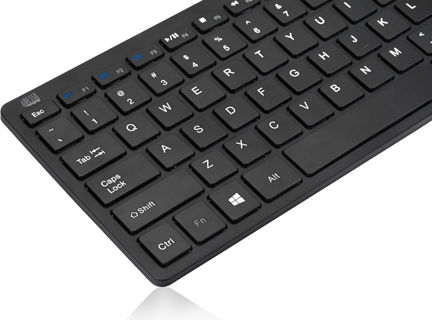SlimTouch WKB-1100BB Bluetooth 3.0 Mini Keyboard with Scissor-Switch, Multimedia and Internet Hotkeys, 78-Key US Layout
