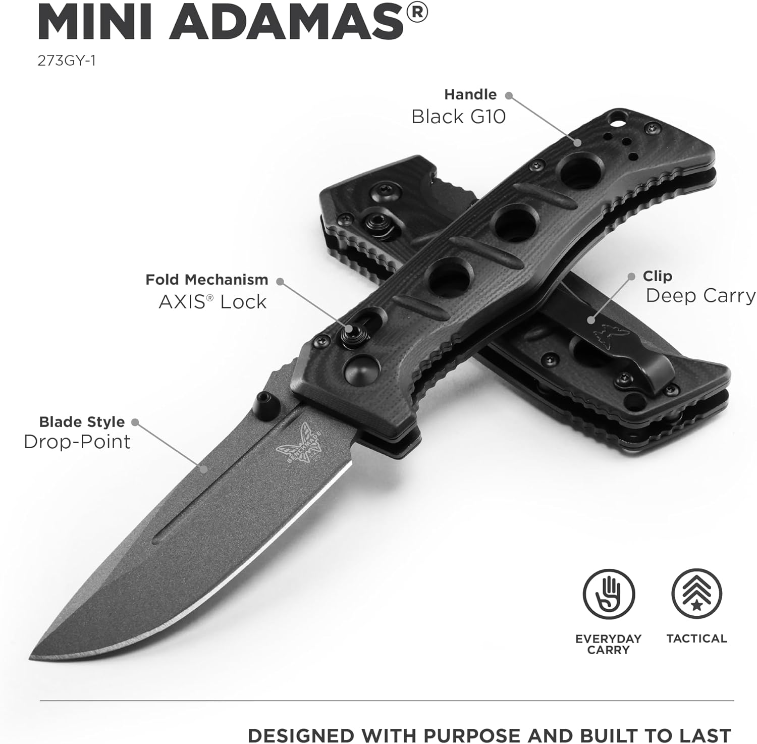 BENCHMADE Mini Adamas 273 Tactical Folding Knife