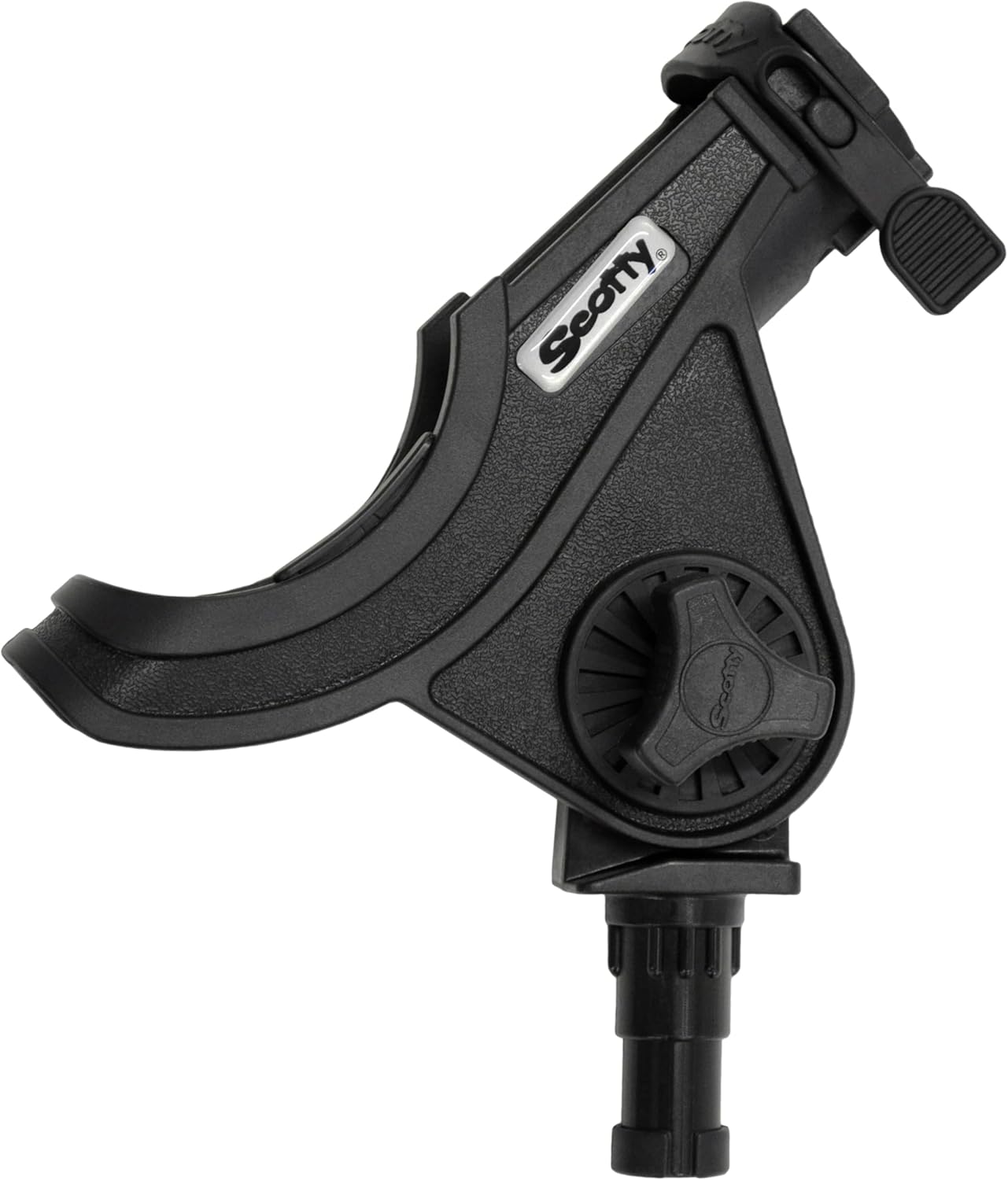 Scotty #279-BK Baitcaster/Spinning Rod Holder Without Mount, Black One Size
