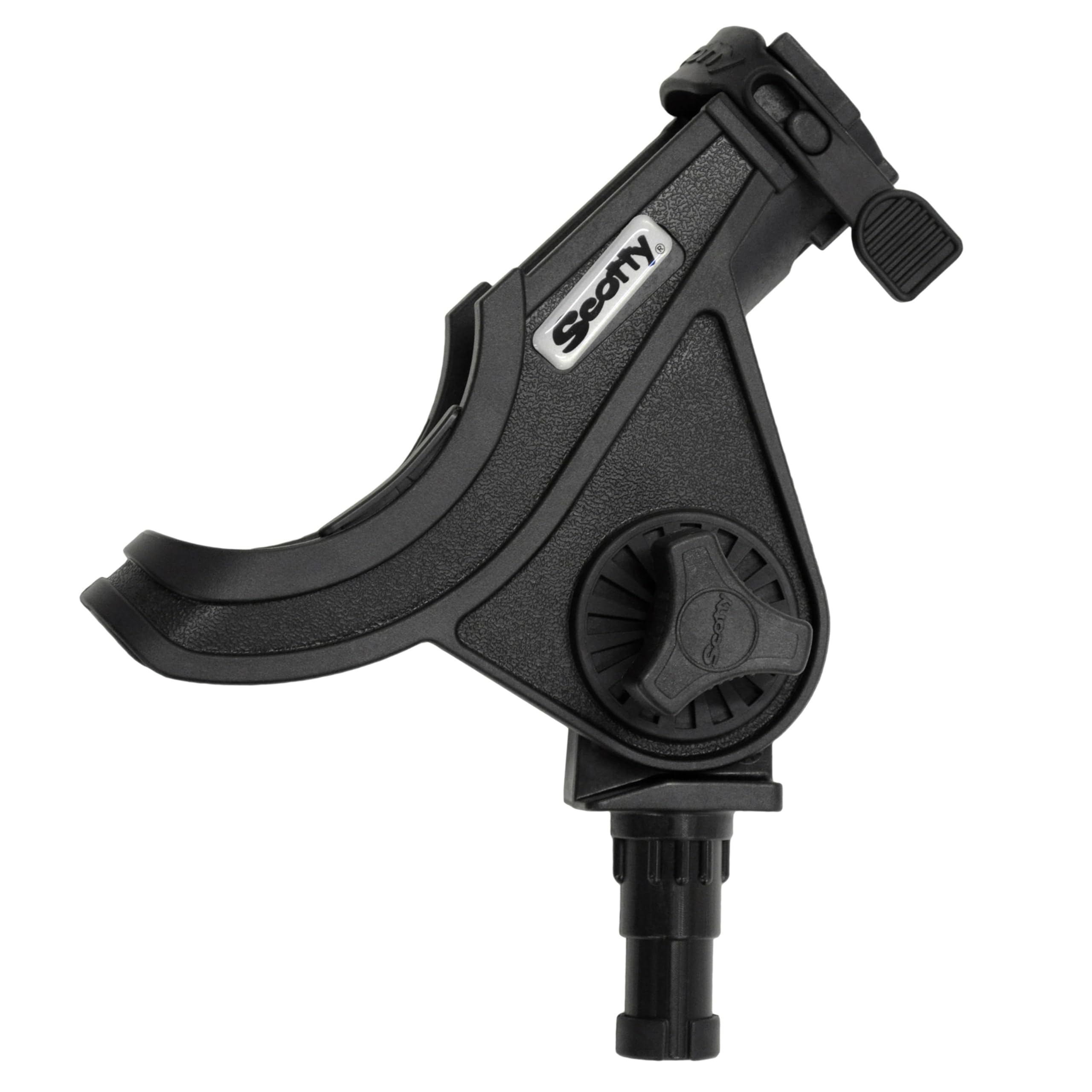 Scotty #279-BK Baitcaster/Spinning Rod Holder Without Mount, Black One Size