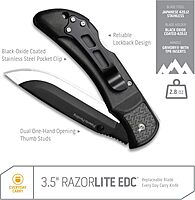 OUTDOOR EDGE 3.5" RazorLite EDC Pocket Knife with Replaceable Blades and Clip