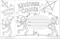 BARKER CREEK Recognition Awards and Bookmarks, Color Me Kindness Counts, 30 Double-Sided Awards and 30 Double-Sided Bookmarks, Awards are 6-3/8" x 5-1/2", Bookmarks are 2-1/8" x 5-1/2" (432)