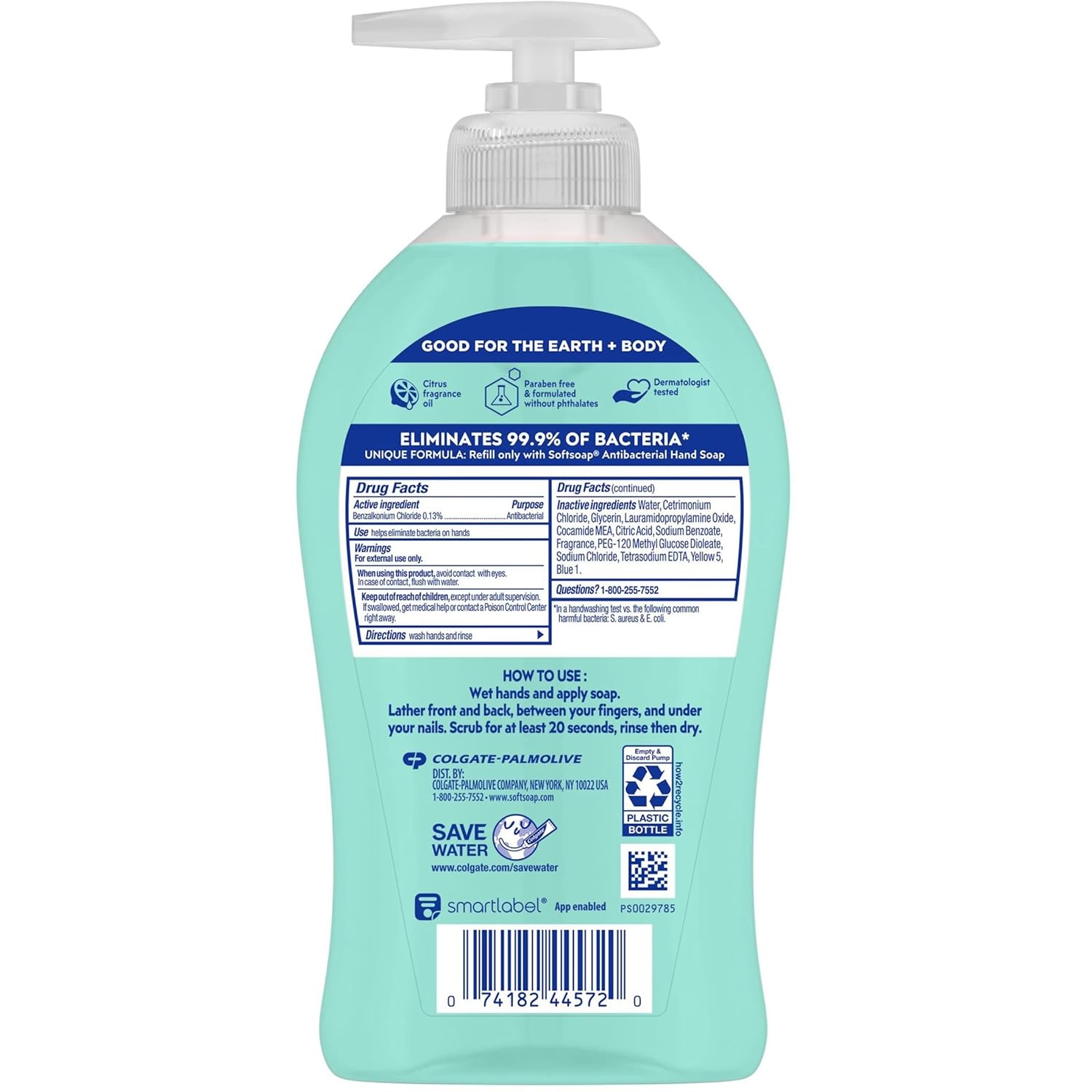 Softsoap Antibacterial Liquid Hand Soap Pump - 11.25 fl. oz. Bottle Citrus 1 Count (Pack of 1)
