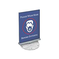Azar Displays Revolving Sign Holder Acrylic Vertical Two Sided Revolving Acrylic Sign Holder: 8.5 in. W x 11 in.H, 2-Pack