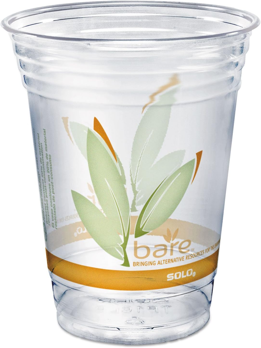 SOLO RTP16DBAREPK Bare Eco-Forward RPET Cold Cups, 16-18 oz, Clear, 50/Pack