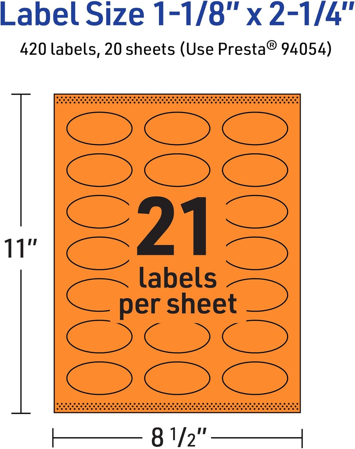 Avery Printable Oval Labels with Sure Feed Technology, Print-to-the-Edge
