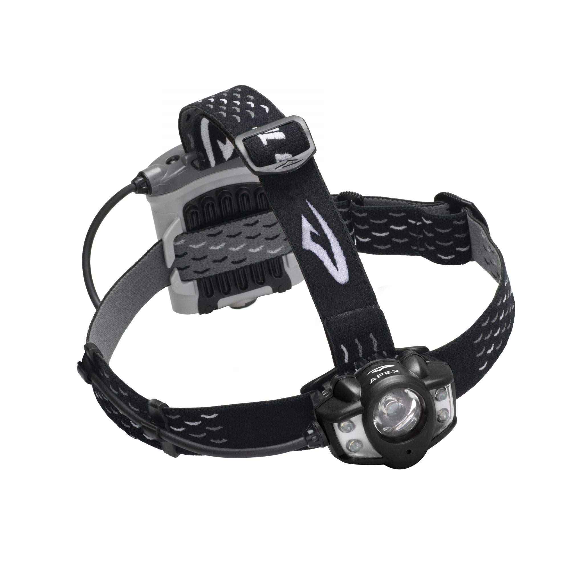 Princeton Tec Apex Headlamp with Dimmable 650 Lumens White Maxbright LED, IPX7 Water Resistance and 12 Hour Burn Time, Black