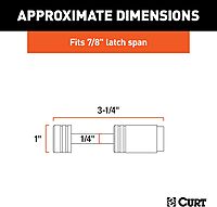 CURT 23520 Chrome Trailer Tongue Coupler Lock, 1/4-Inch Pin Diameter, Up to 7/8-Inch Span