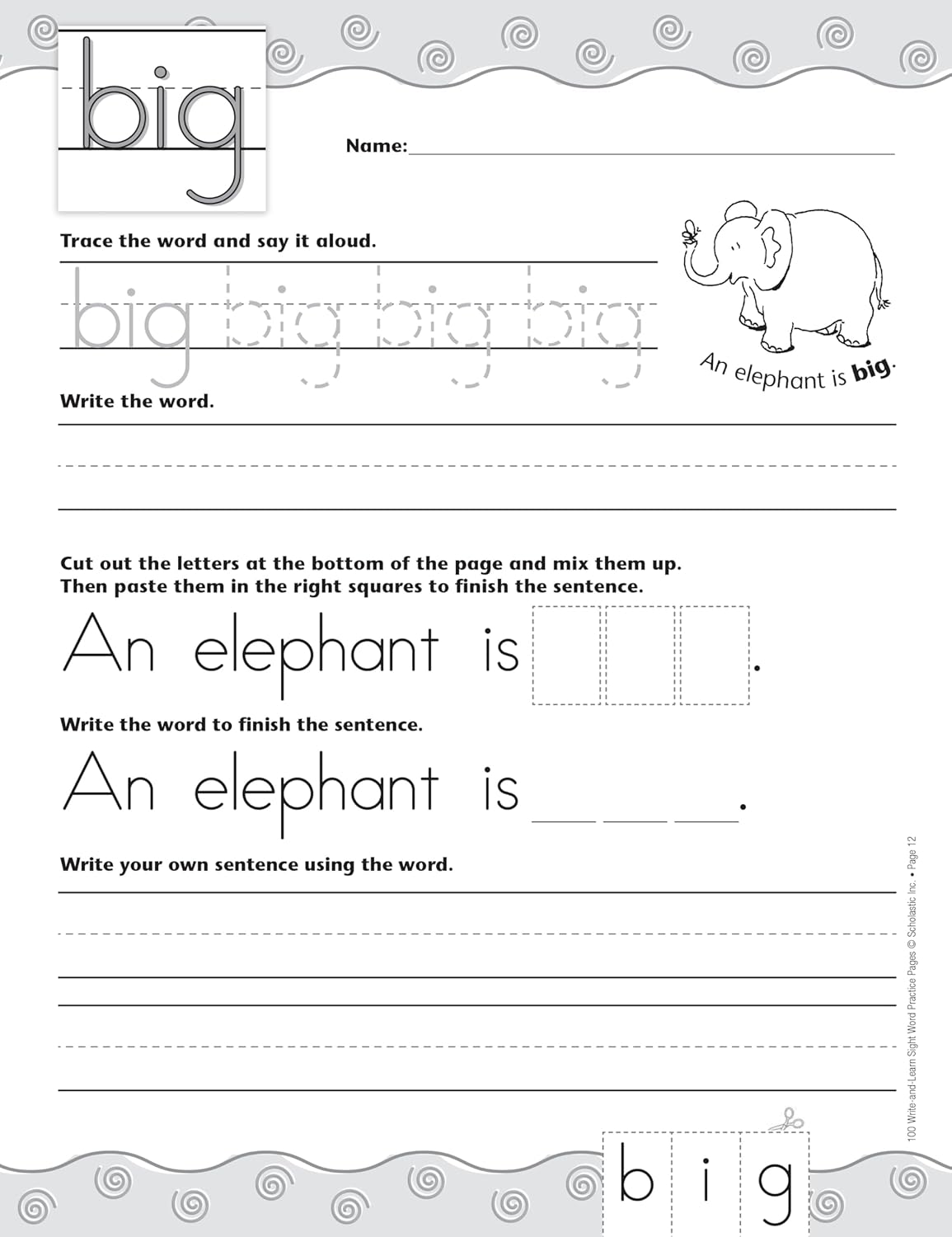 100 Write-and-Learn Sight Word Practice Pages: Engaging Reproducible Activity Pages That Help Kids Recognize, Write