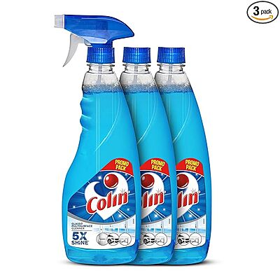 Colin 500 ml (Pack of 3) Glass and Surface Cleaner Liquid Spray