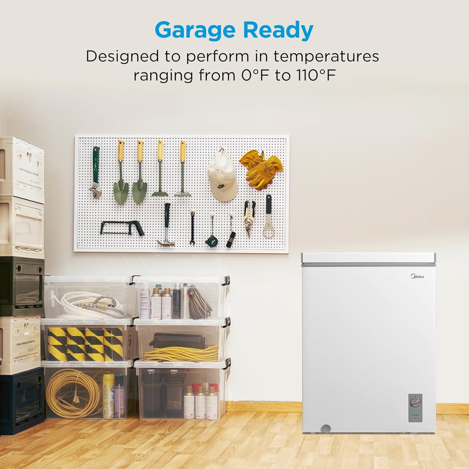 Midea MERC05C4BAWW - Congelador de pecho de 5.1 pies cúbicos Midea MERC05C4BAWW - Congelador de pecho de 5.1 pies cúbicos