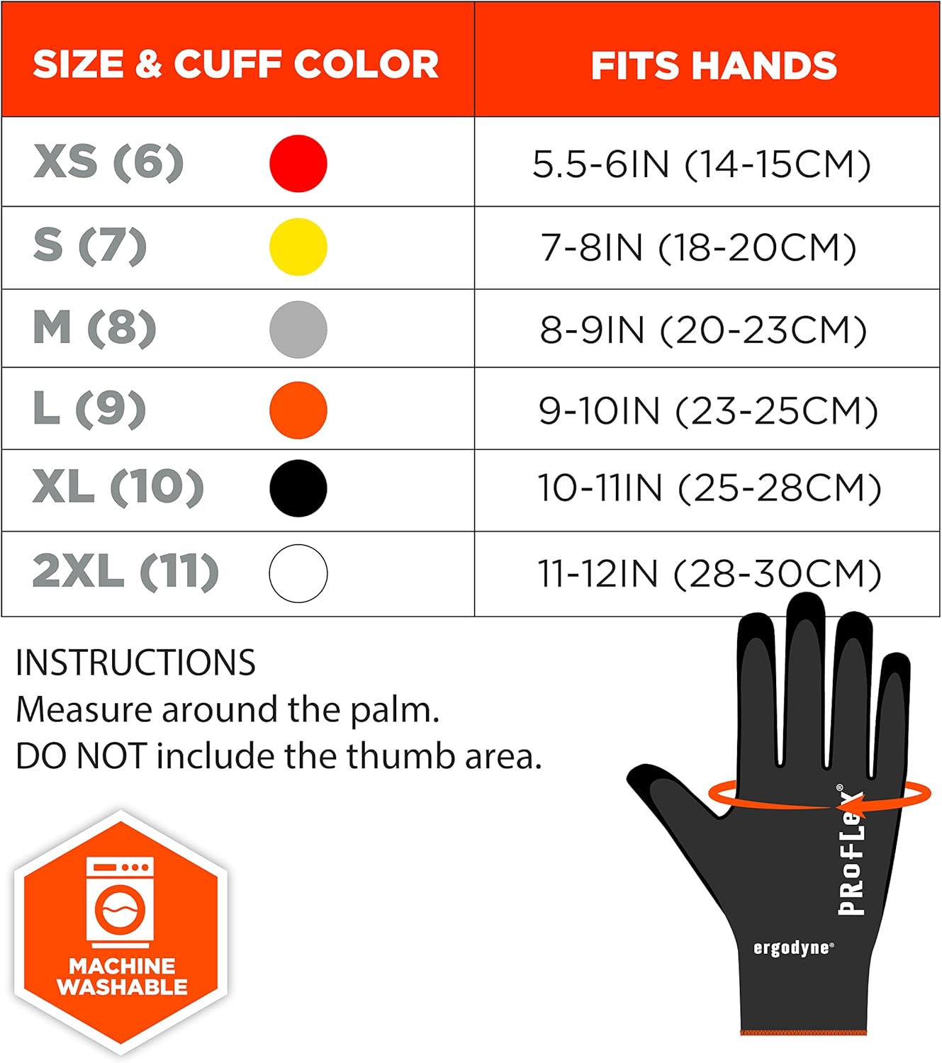 ERGODYNE ProFlex 7001 Nitrile Coated Work Gloves