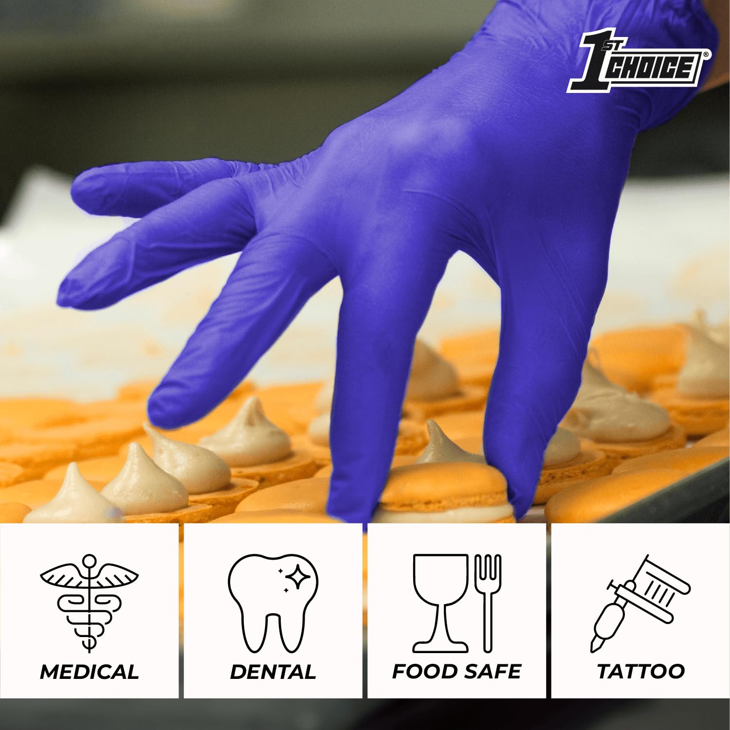 Ammex Professional Nitrile Exam Gloves, Powder-Free