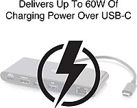 C2G USB-C 6-in-1 Dual Display Docking Station - 60W Power Supply, HDMI, Ethernet, USB, 3.5mm Audio and Power Delivery - 28845