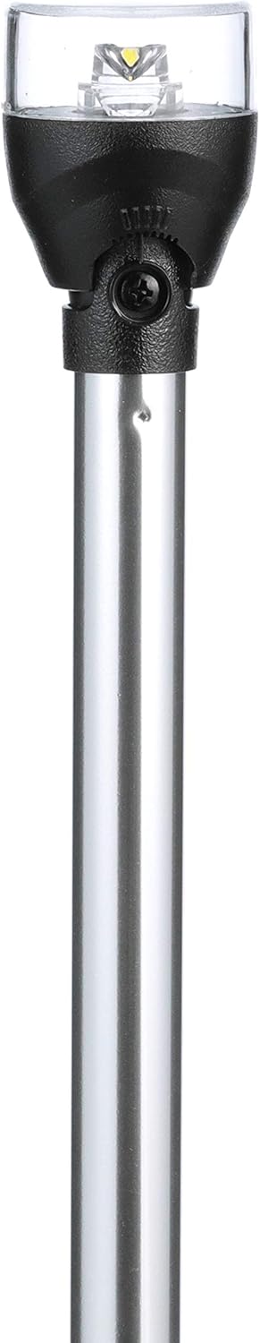 Attwood 5551-PA20-7 All-Round LED Fold Down Navigation Light Black Base, 20-Inch