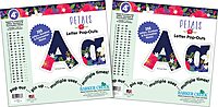 Barker Creek 4" Letter Pop-Outs 2-Pack, Petals, Jazz Up Your Bulletin Boards with These Colorful Letters, 510 Upper and Lowercase Letters, Numbers & Punctuation Marks, 4" (3982)