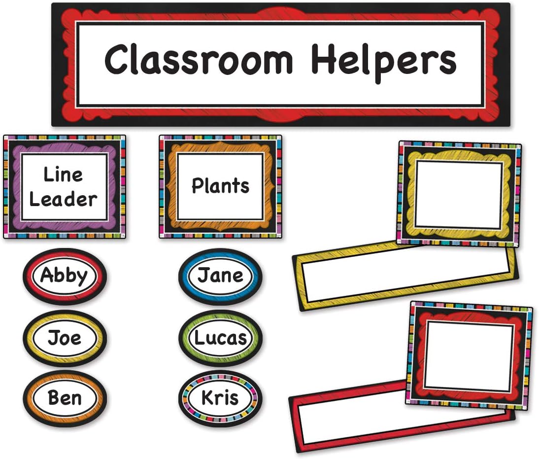 Carson-Dellosa Colorful Chalkboard Classroom Management Mini Bulletin Board Set, Multicolor, Grades Pre-K - 5