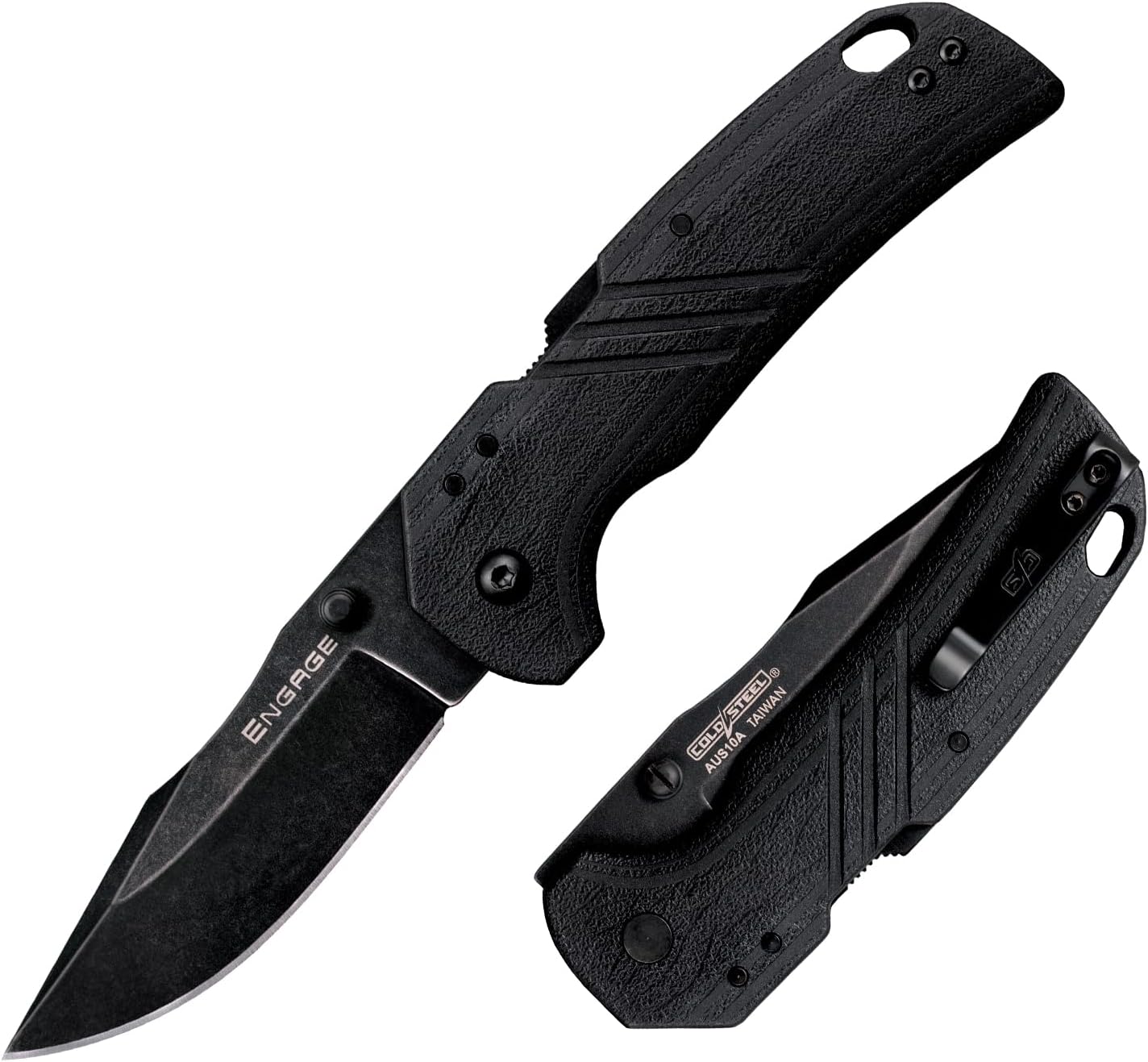COLD STEEL Engage 3" AUS10A Clip Point Folding Knife with Atlas Lock