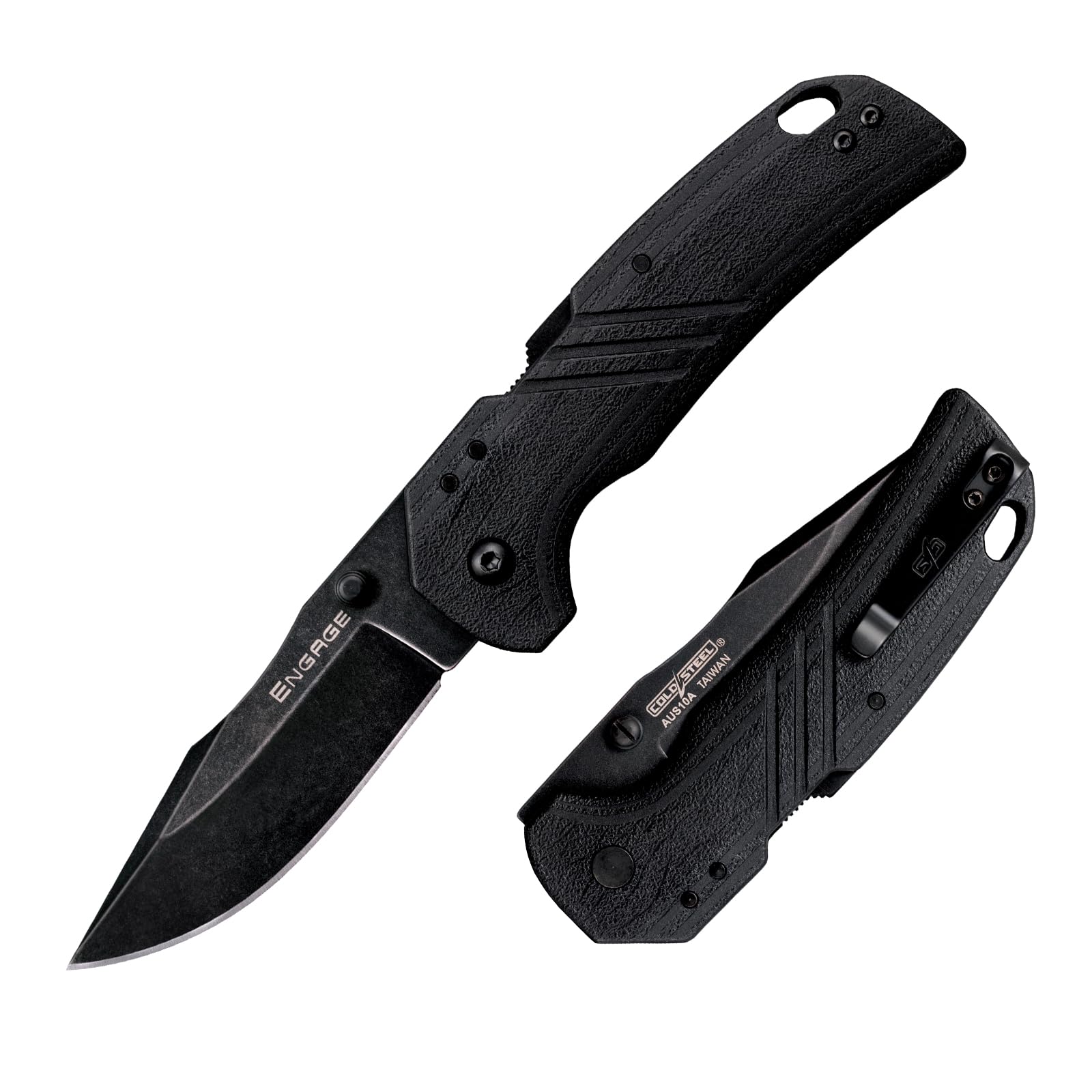 COLD STEEL Engage 3" AUS10A Clip Point Folding Knife with Atlas Lock